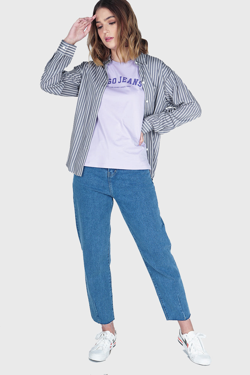 T-Shirt Lengan Pendek Eloise Lilac