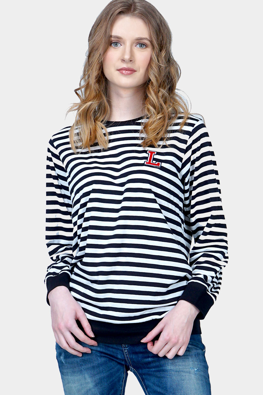 T-Shirt Lengan Panjang Elshee Black Offwhite