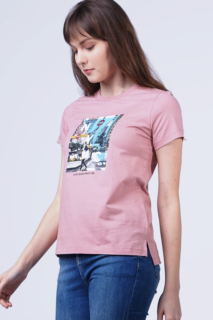 T-Shirt Lengan Pendek Fienna Pink