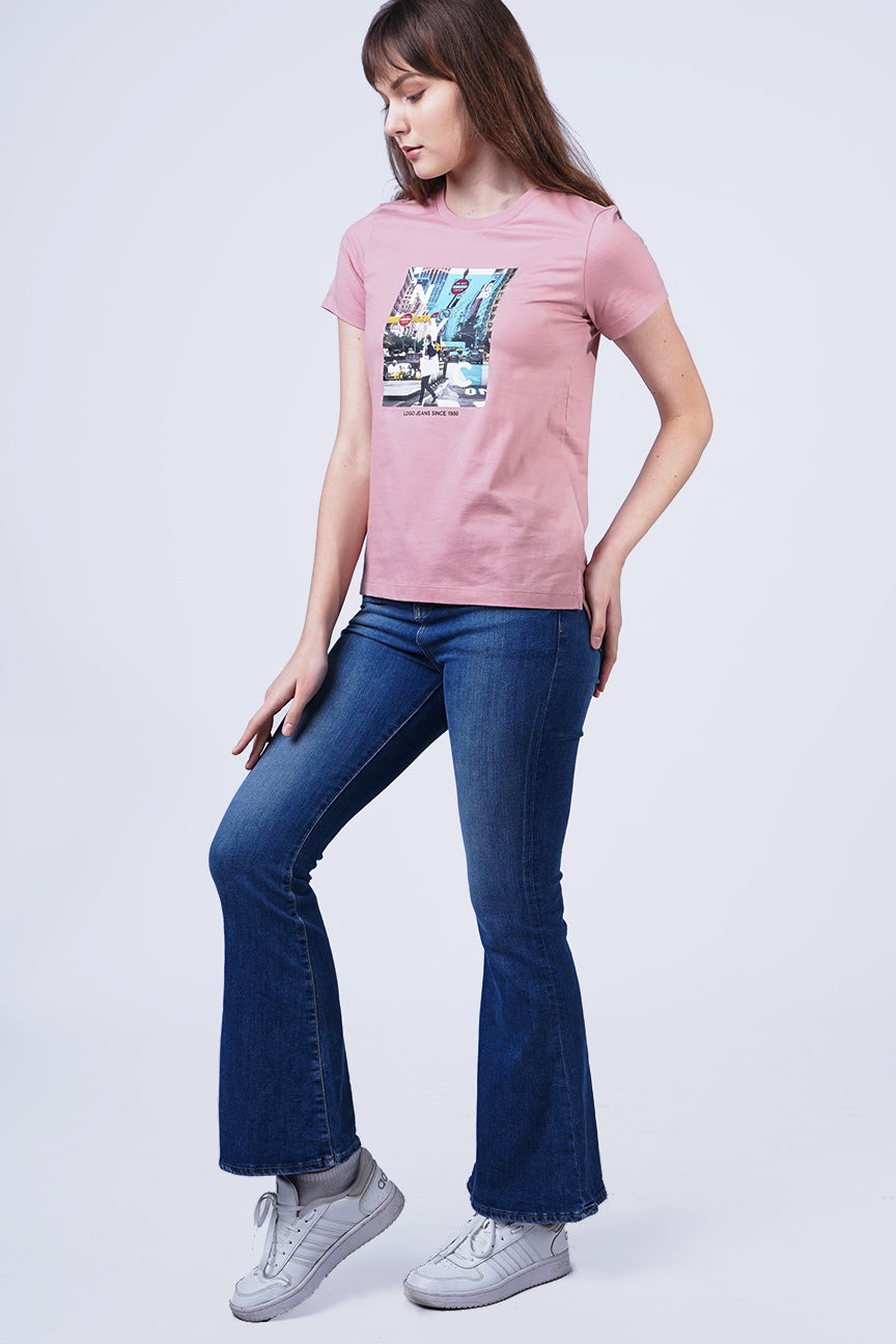 T-Shirt Lengan Pendek Fienna Pink