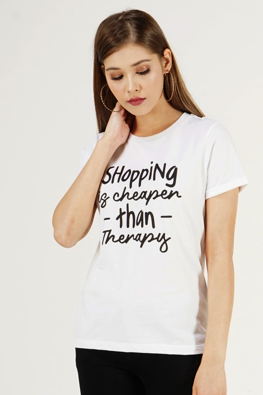 T-Shirt Lengan Pendek Cheaper Offwhite