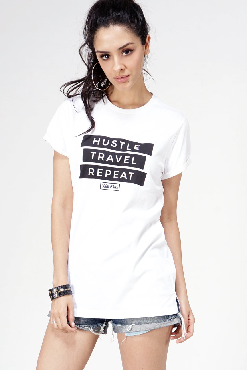 T-Shirt Lengan Pendek Helena Offwhite