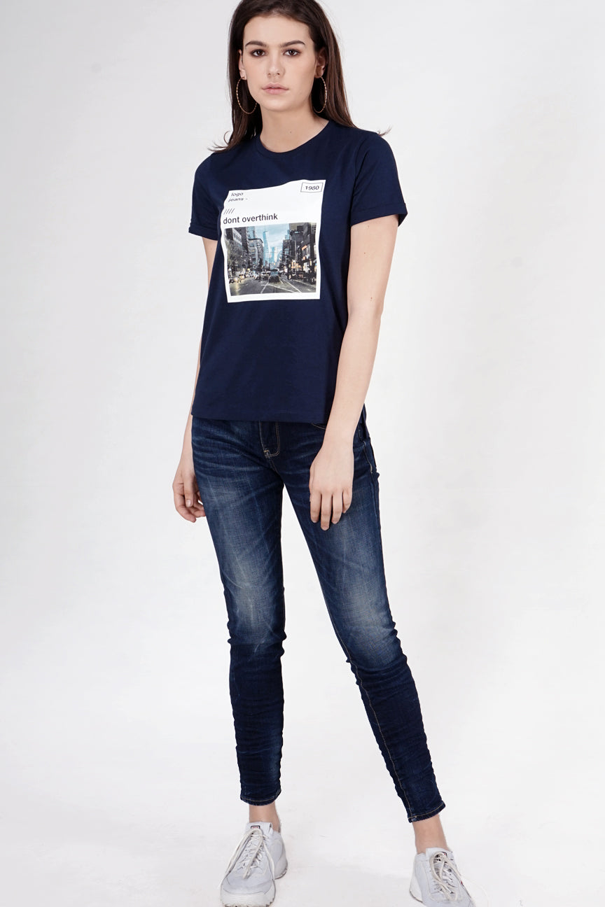 T-Shirt Lengan Pendek Overthink Navy