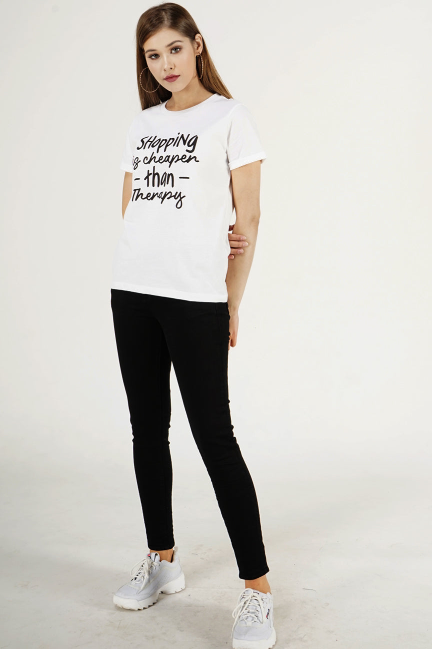 T-Shirt Lengan Pendek Cheaper Offwhite