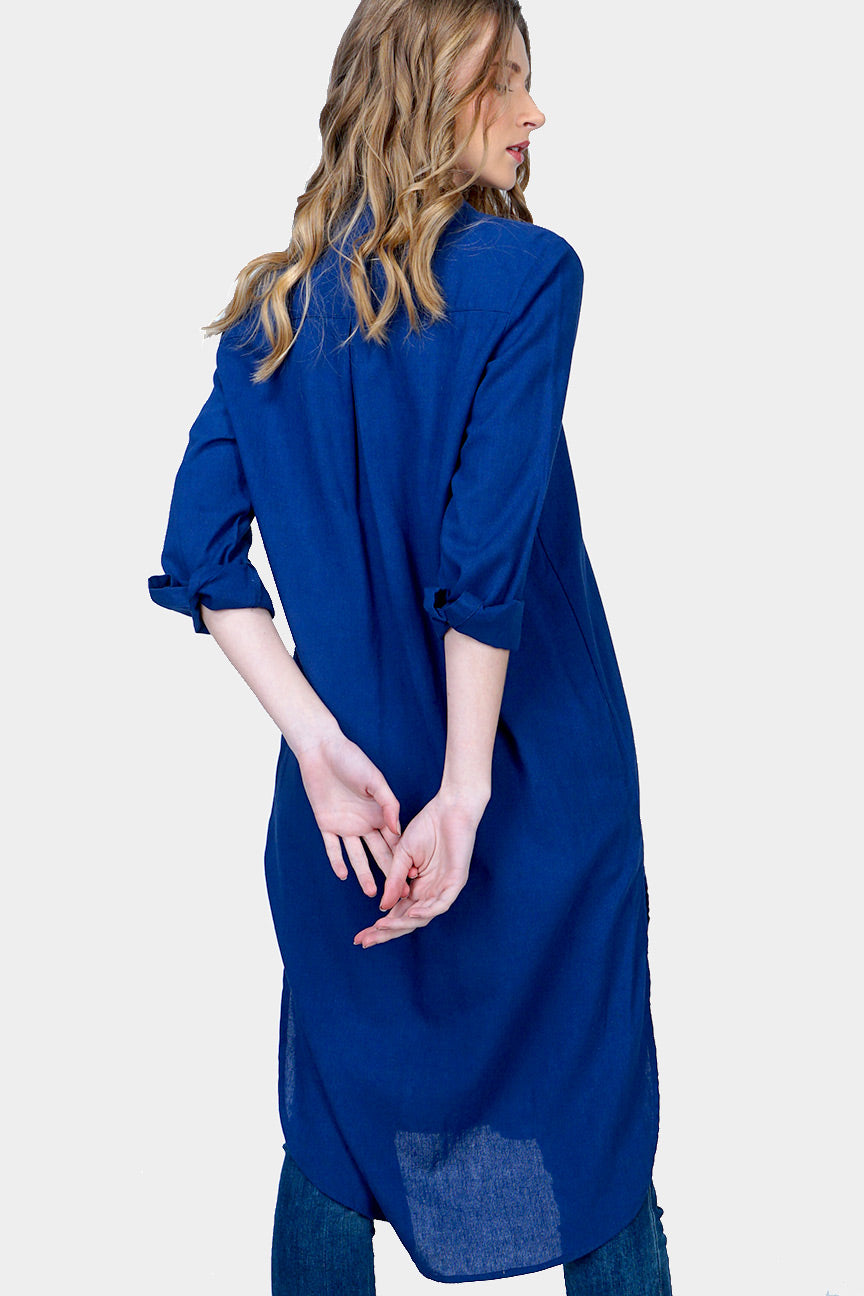 Dress Lengan Panjang Kayana Navy