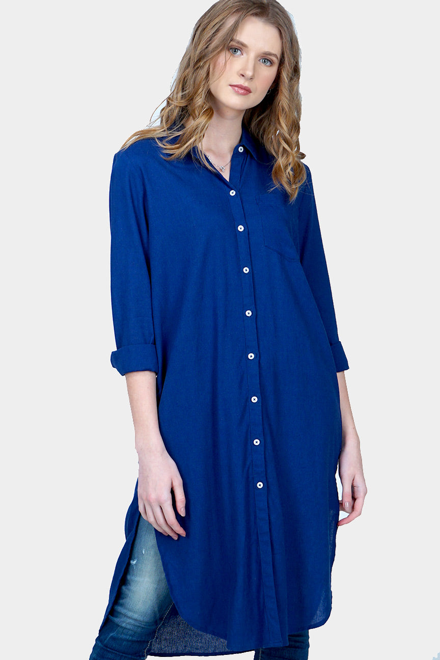Dress Lengan Panjang Kayana Navy