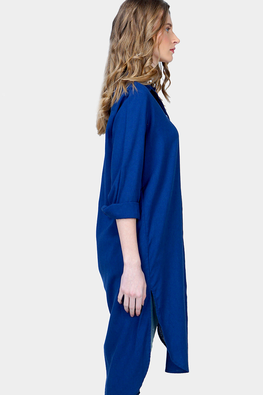 Dress Lengan Panjang Kayana Navy