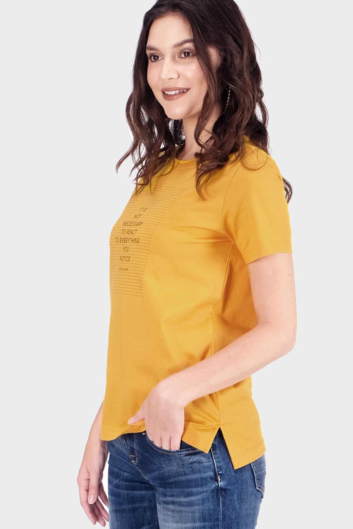 T-Shirt Lengan Pendek Lyca Mustard
