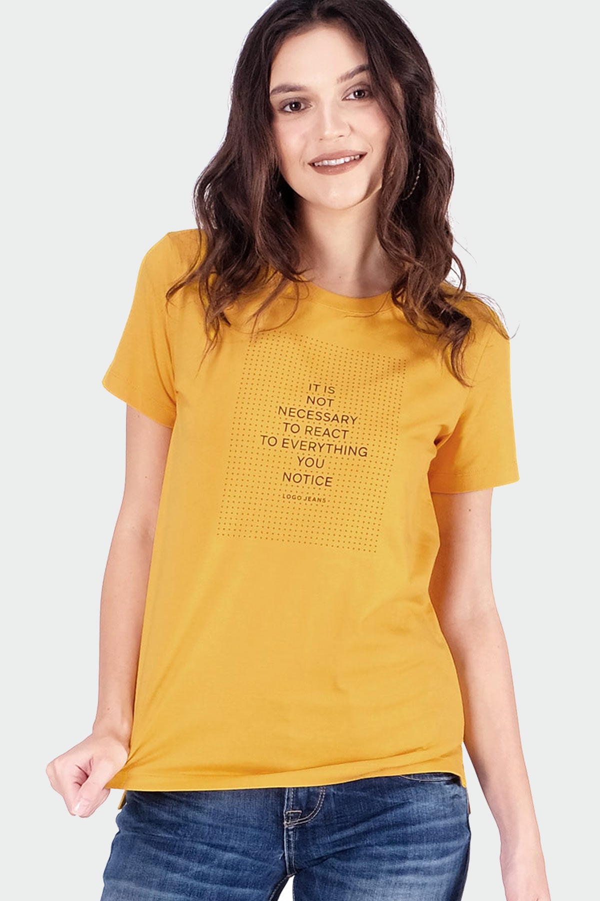 T-Shirt Lengan Pendek Lyca Mustard