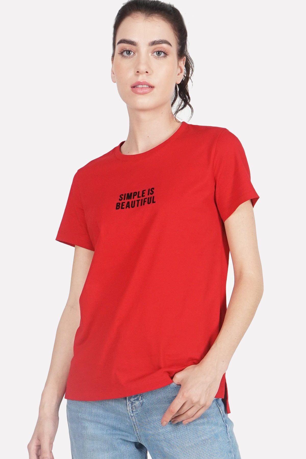 T-Shirt Lengan Pendek Nesya Red