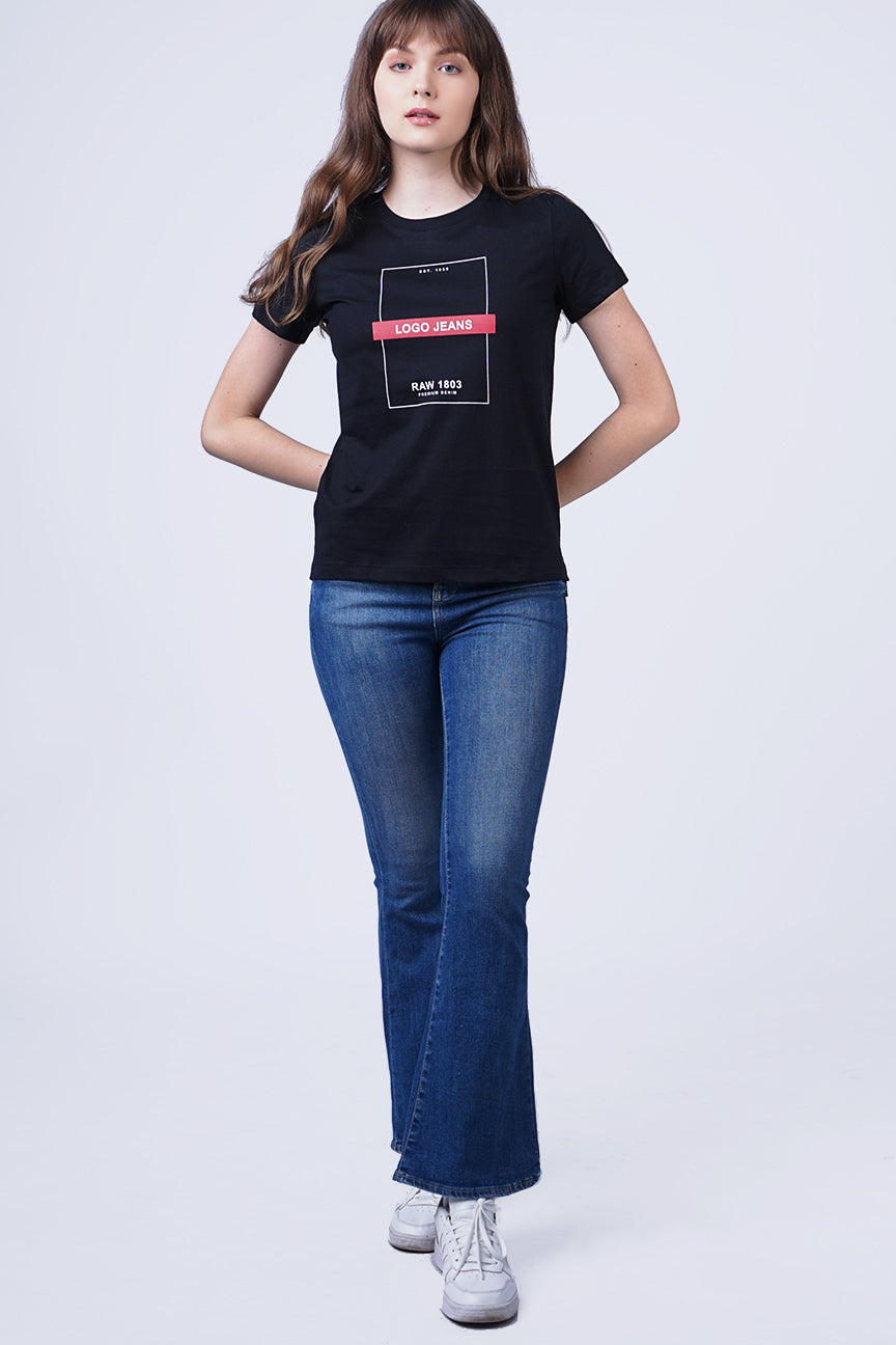 T-Shirt Lengan Pendek Niella Black