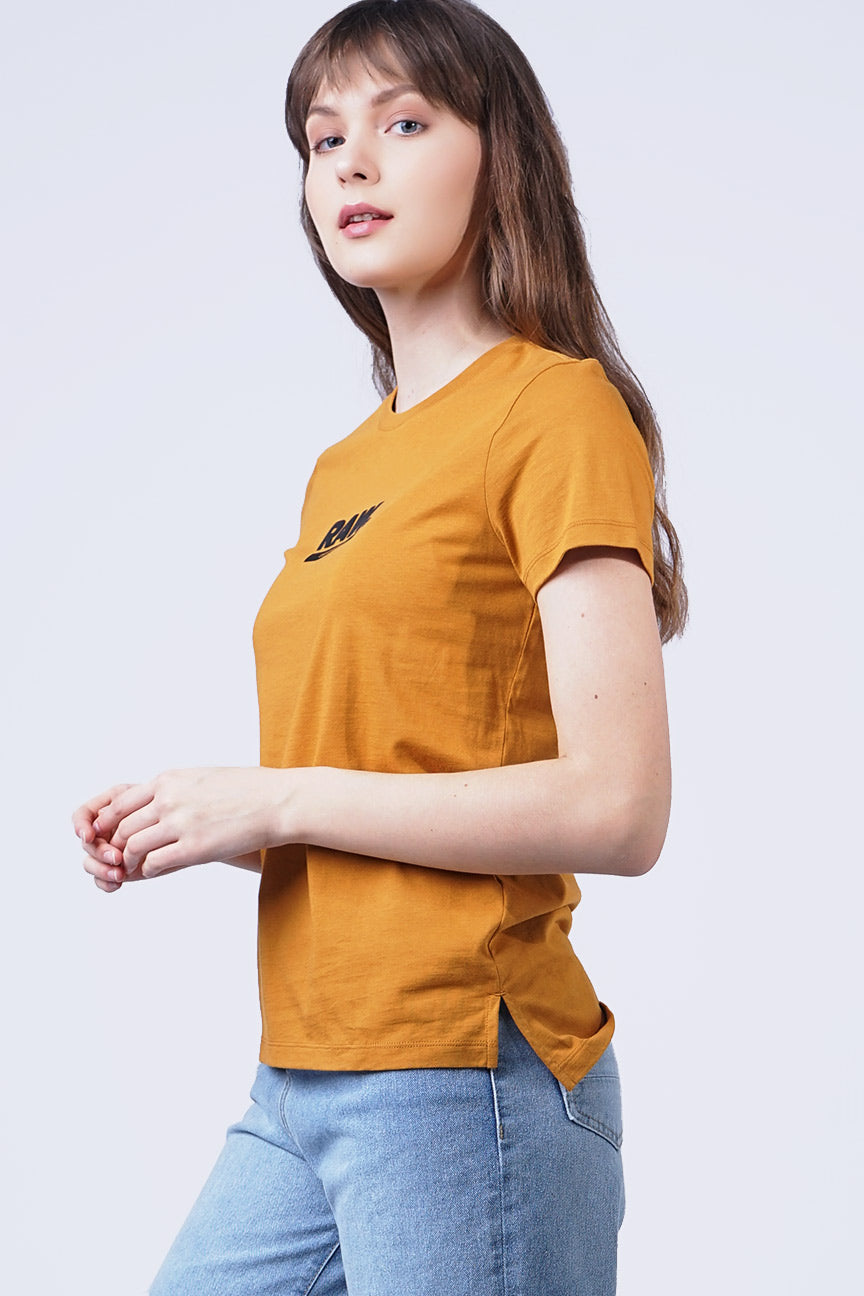 T-Shirt Lengan Pendek Olivia Dark Mustard