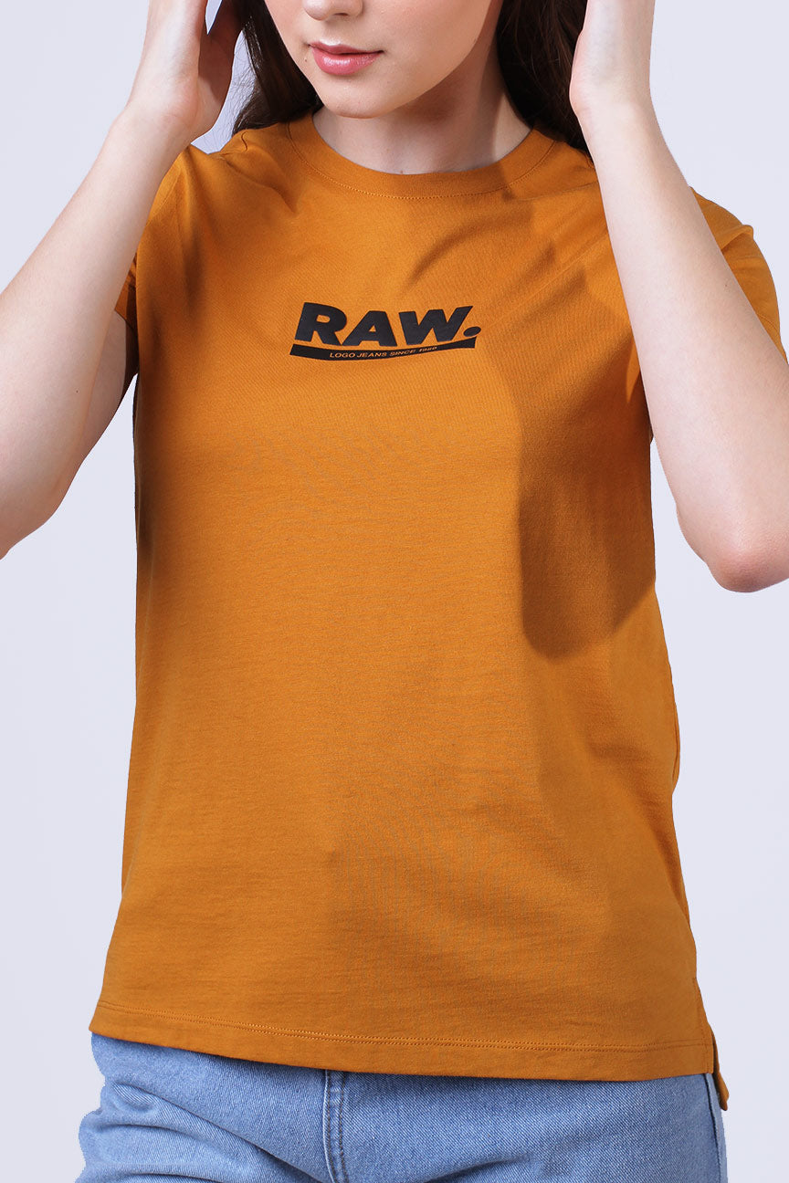 T-Shirt Lengan Pendek Olivia Dark Mustard