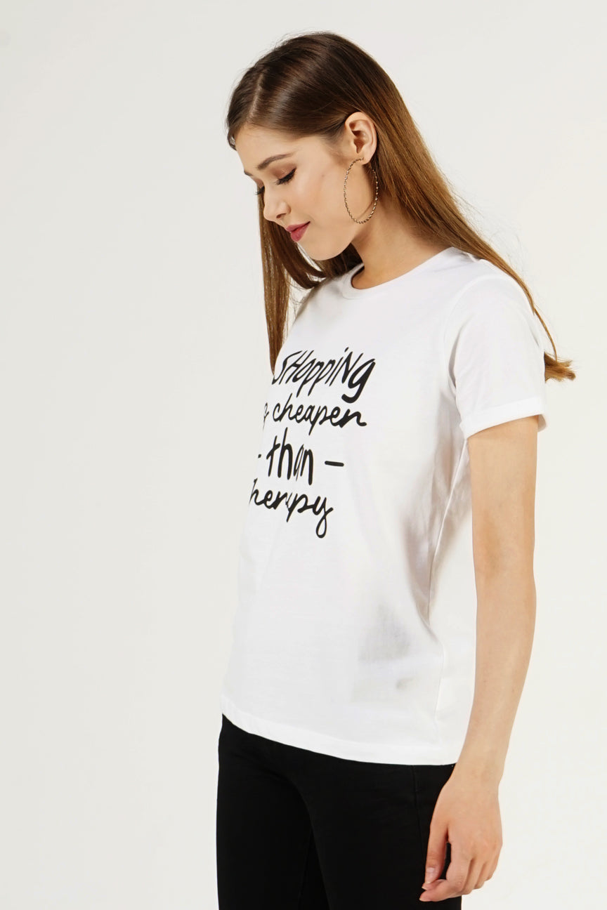 T-Shirt Lengan Pendek Cheaper Offwhite