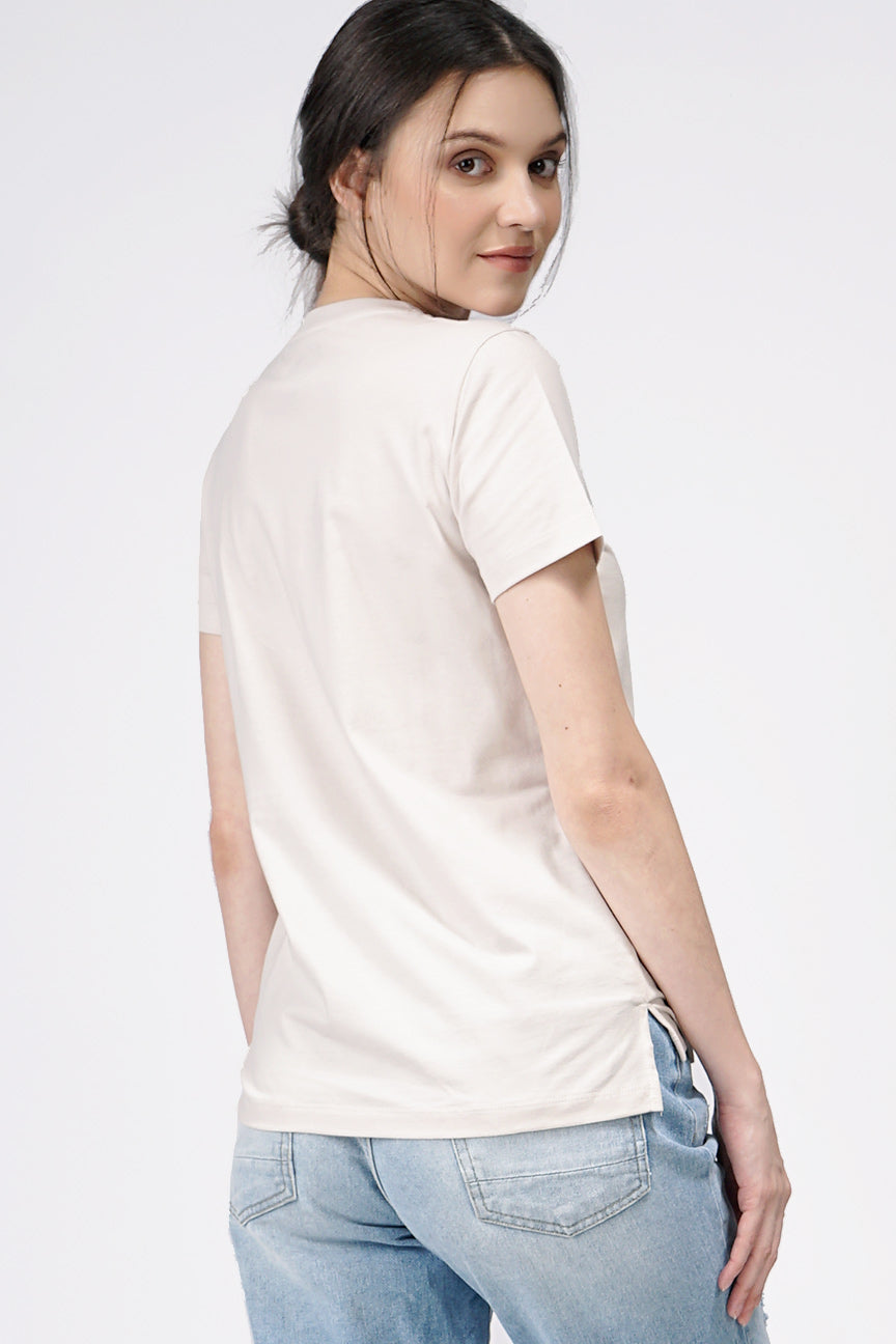T-Shirt Lengan Pendek Sierra Light Brown