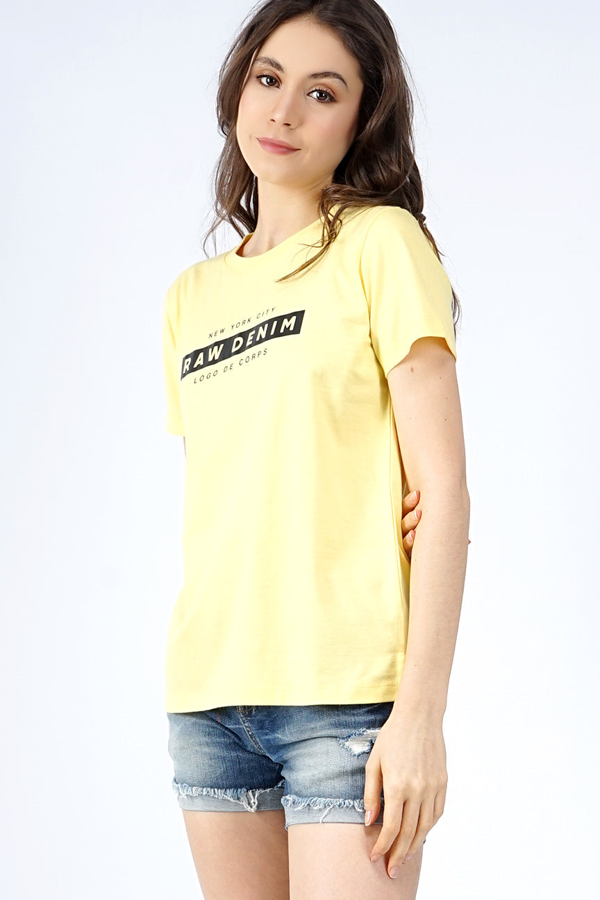 T-Shirt Lengan Pendek Vein Yellow