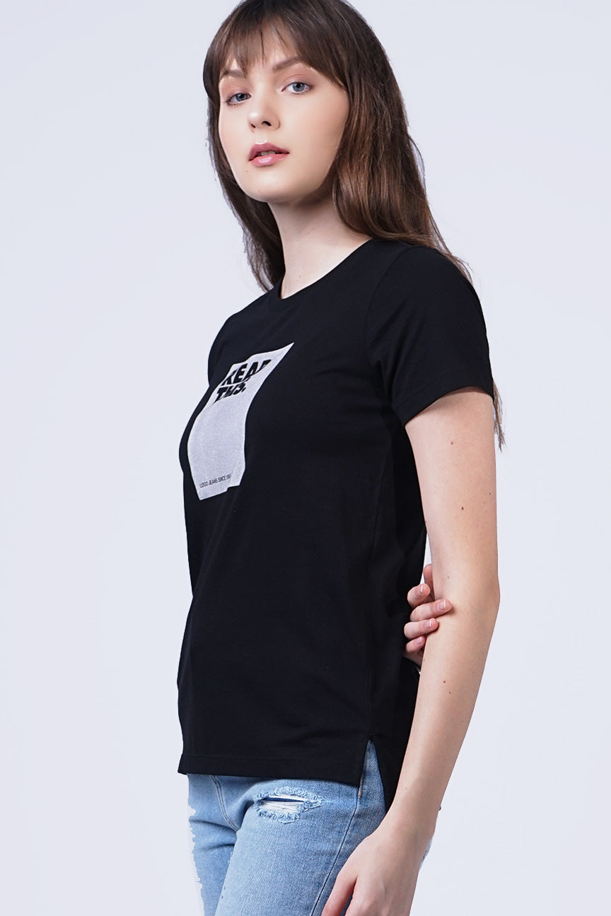 T-Shirt Lengan Pendek Yesha Black