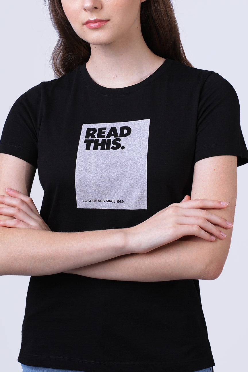 T-Shirt Lengan Pendek Yesha Black