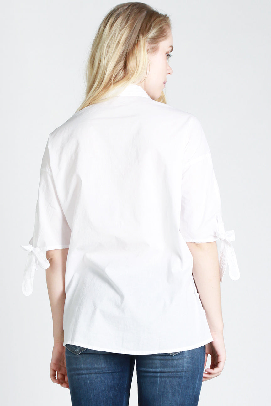 Kemeja Lengan Pendek Agave Offwhite