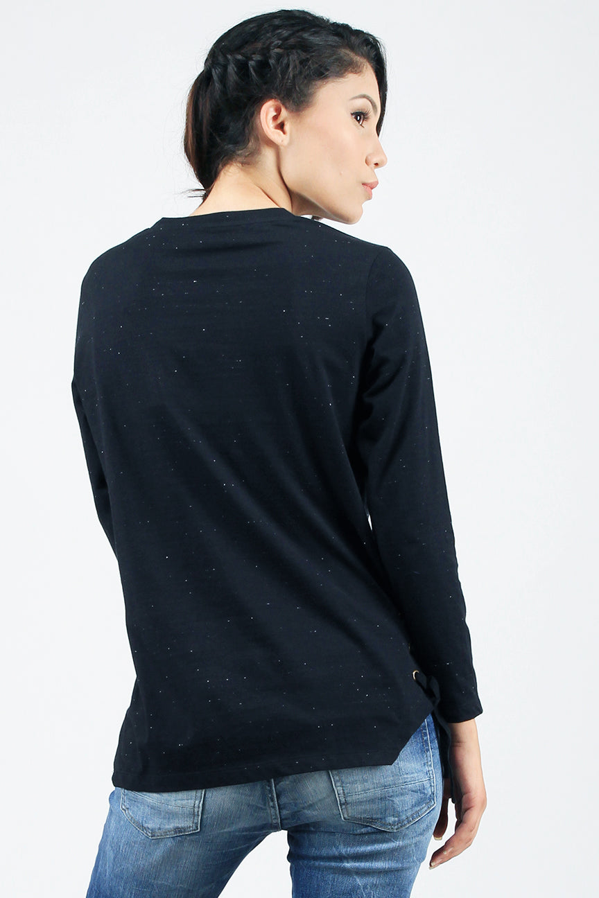 T-Shirt Lengan Panjang Zero Black