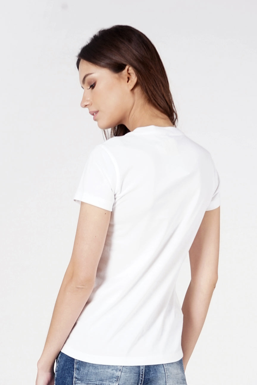 T-Shirt Lengan Pendek Cora Offwhite