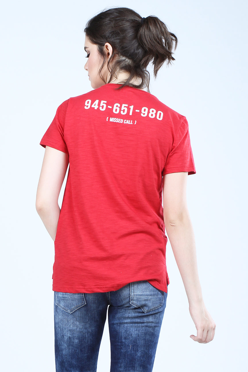 T-Shirt Lengan Pendek Rich Red