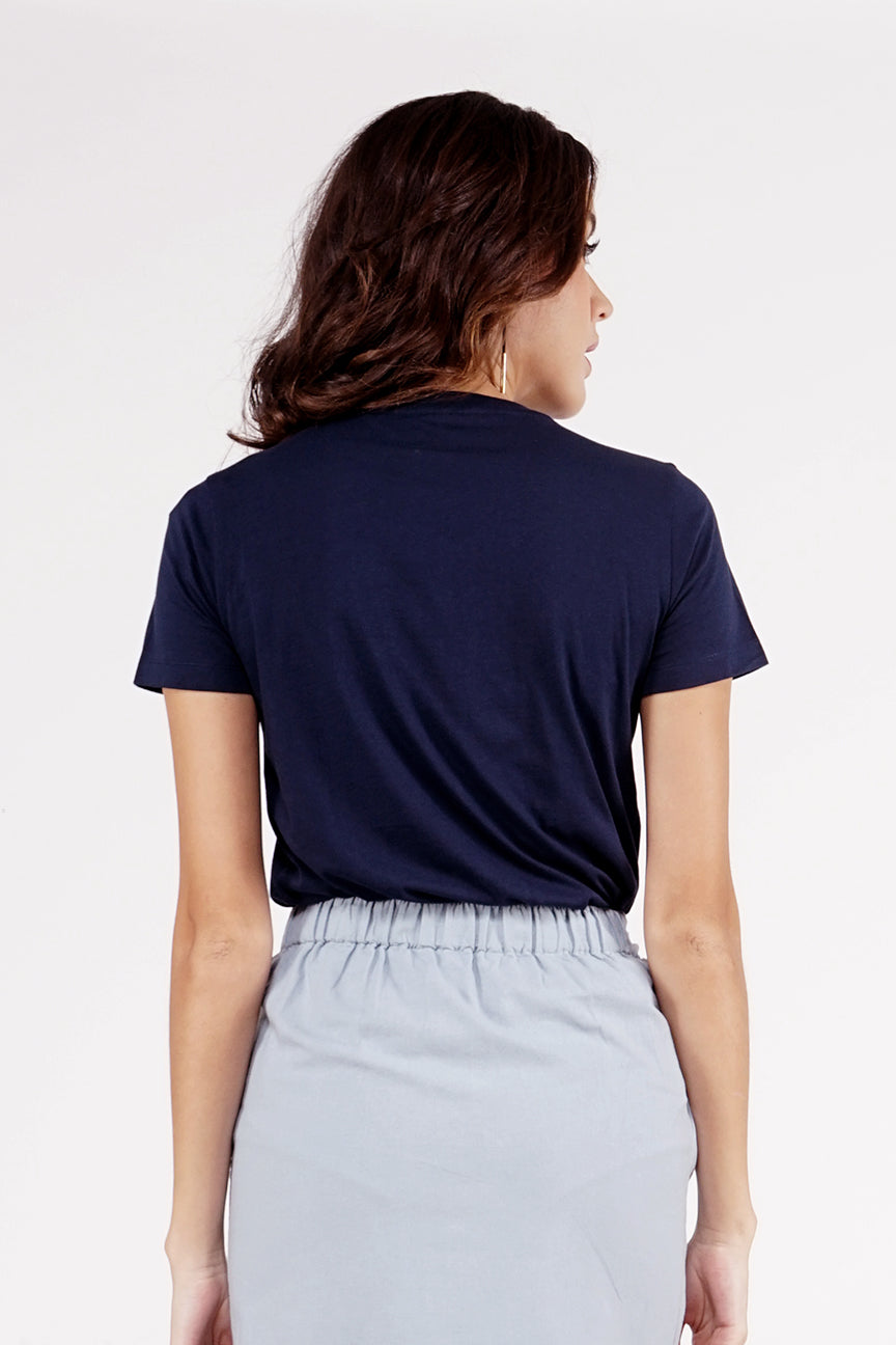 T-Shirt Lengan Pendek Self Dark Navy