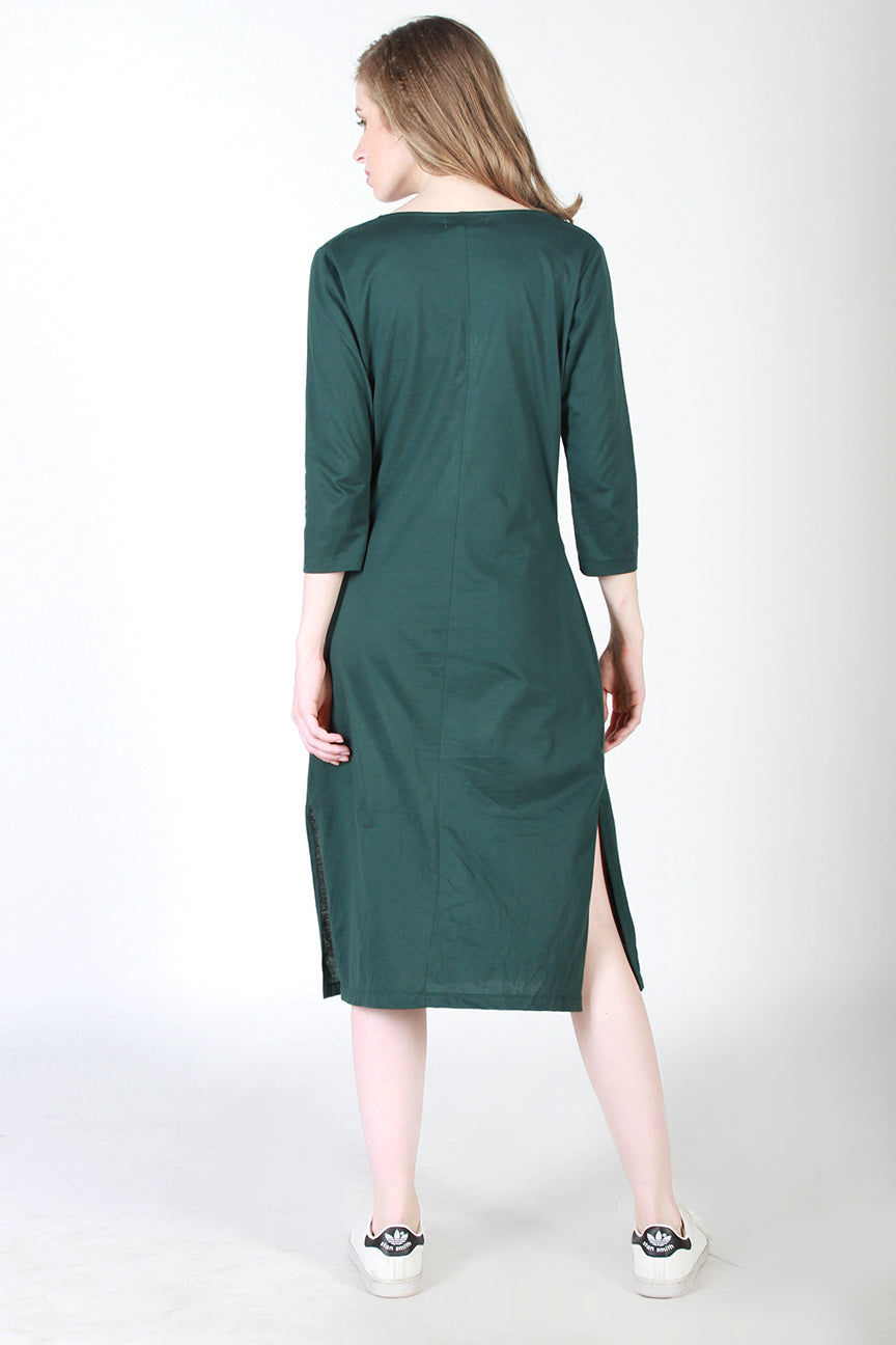 Dress Lengan Panjang Nash Green