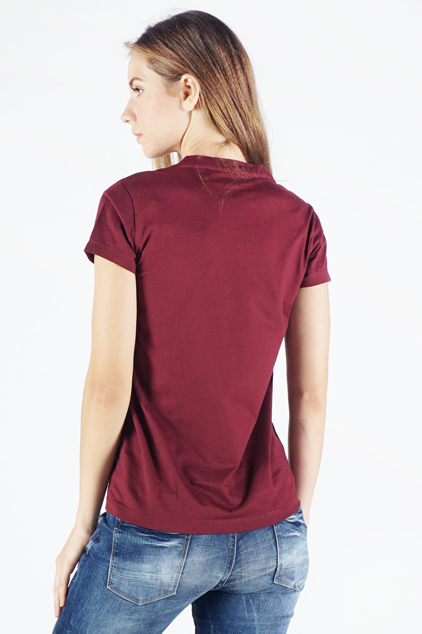 T-Shirt Lengan Pendek Reason Red Maroon