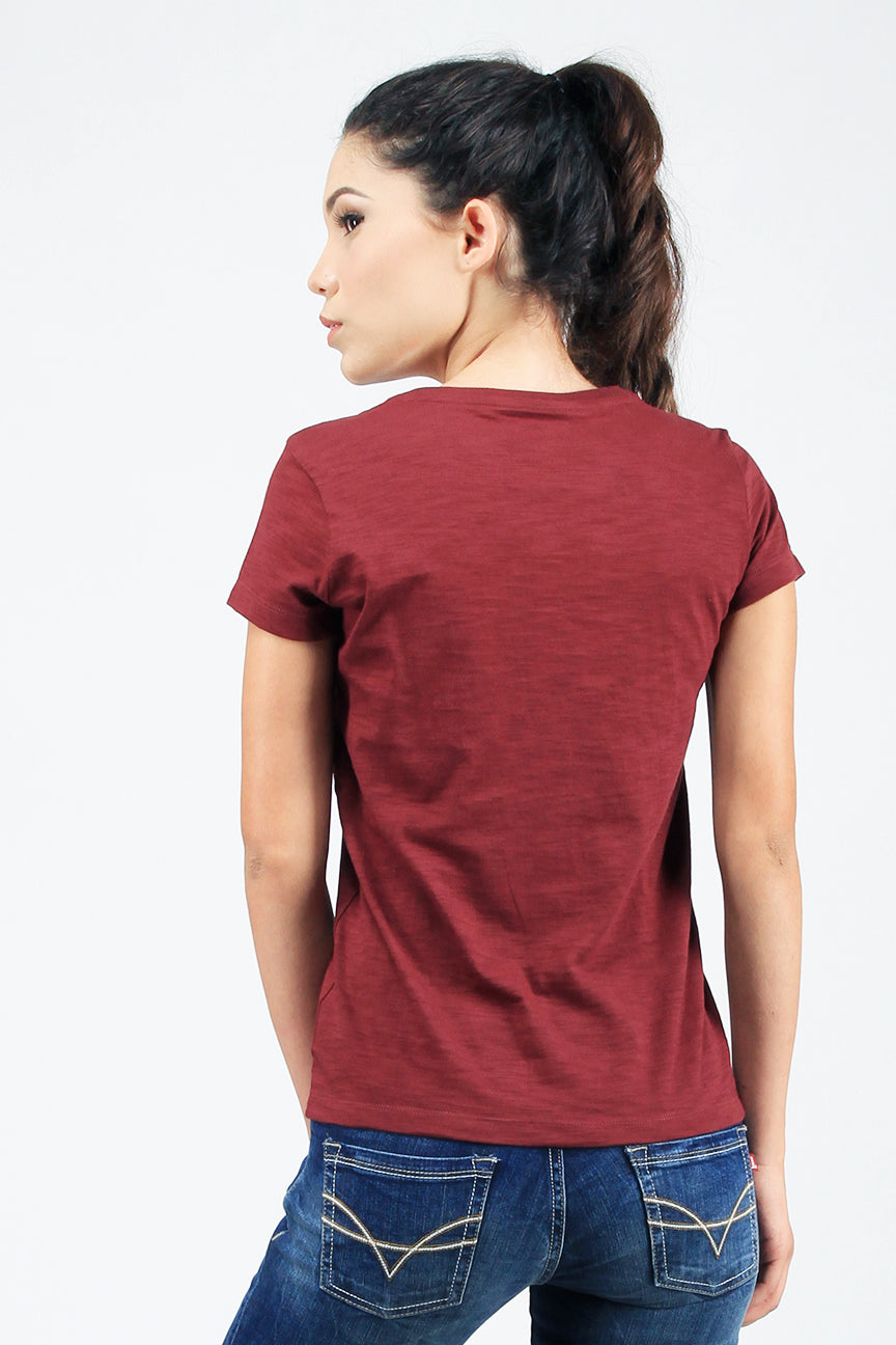 T-Shirt Lengan Pendek Trion Maroon