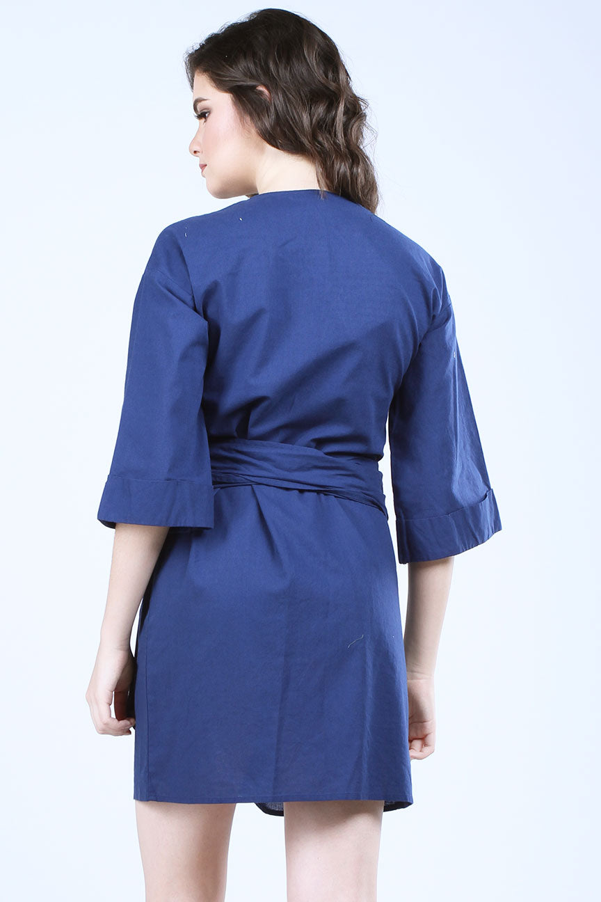 Dress Lengan Panjang Bold Blue Navy