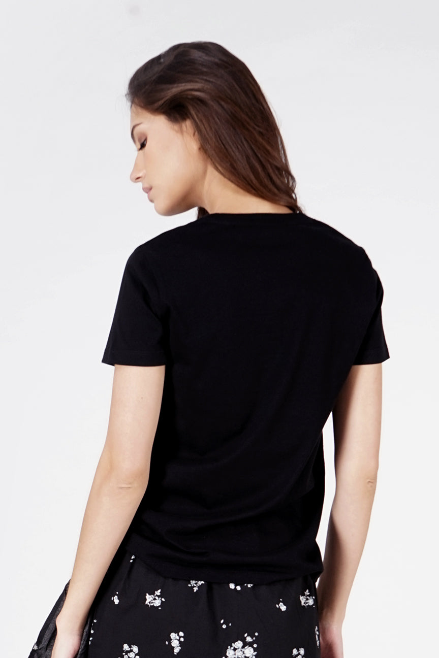 T-Shirt Lengan Pendek Ally Black