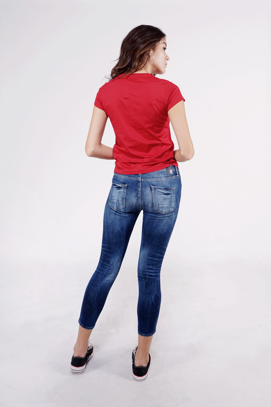 T-Shirt Lengan Pendek Femus Red