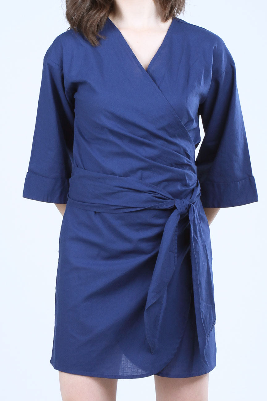 Dress Lengan Panjang Bold Blue Navy