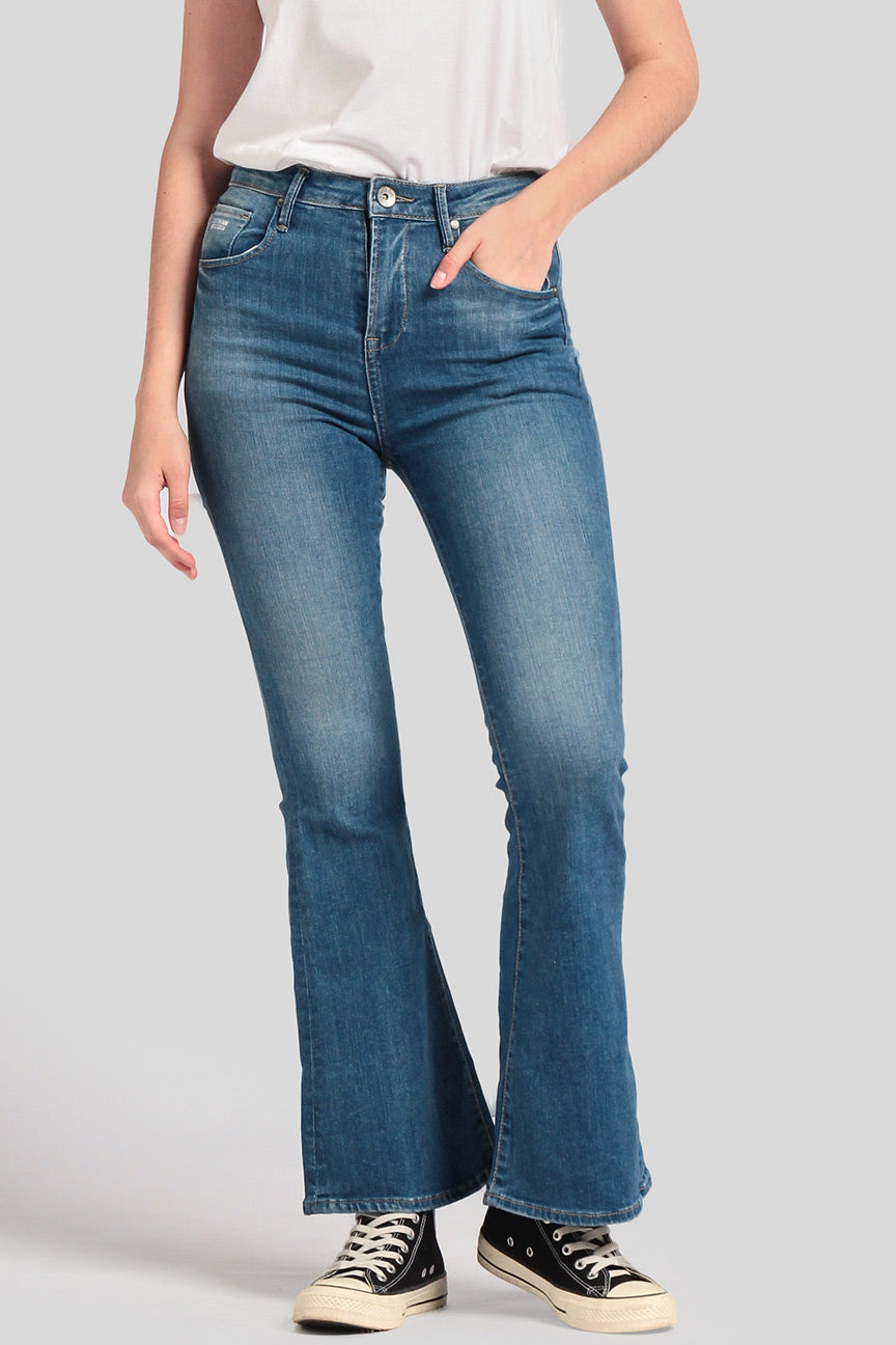 Jeans Flare Hi-Waist F3 Series Medium Blue