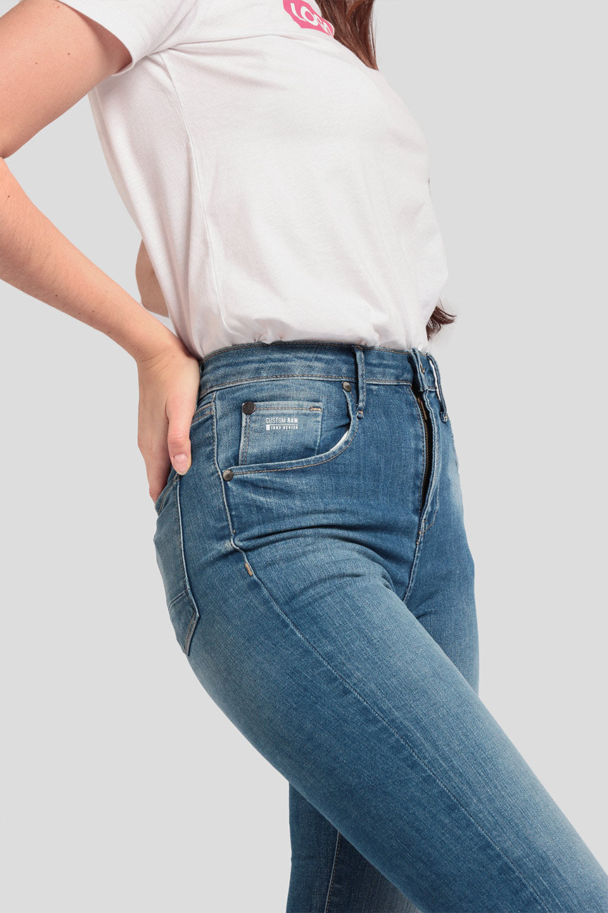 Jeans Flare Hi-Waist F3 Series Medium Blue