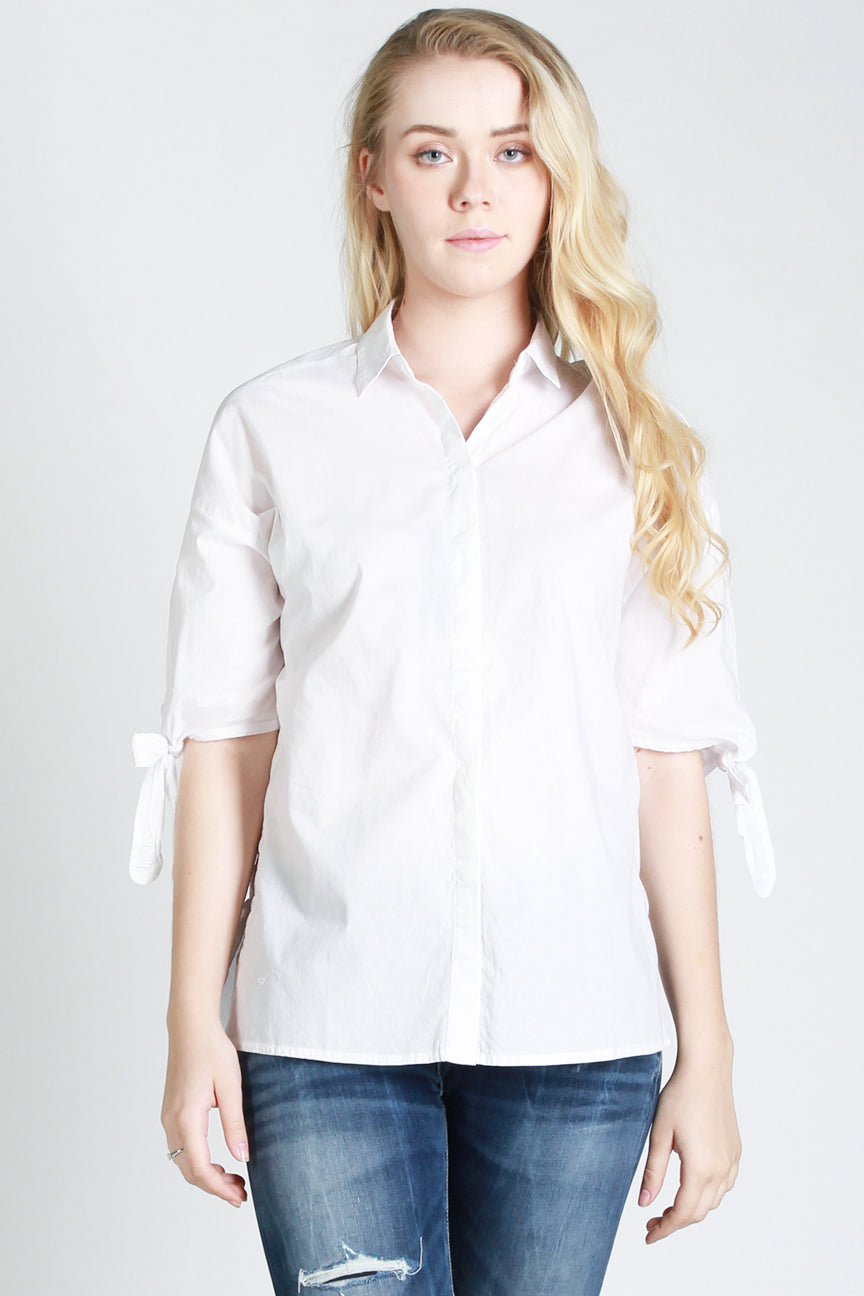 Kemeja Lengan Pendek Agave Offwhite