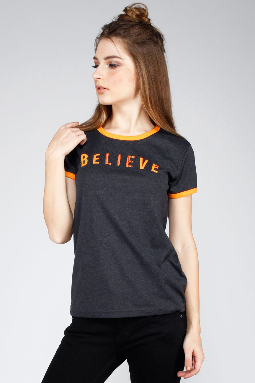 T-Shirt Lengan Pendek Vernal Dark Grey