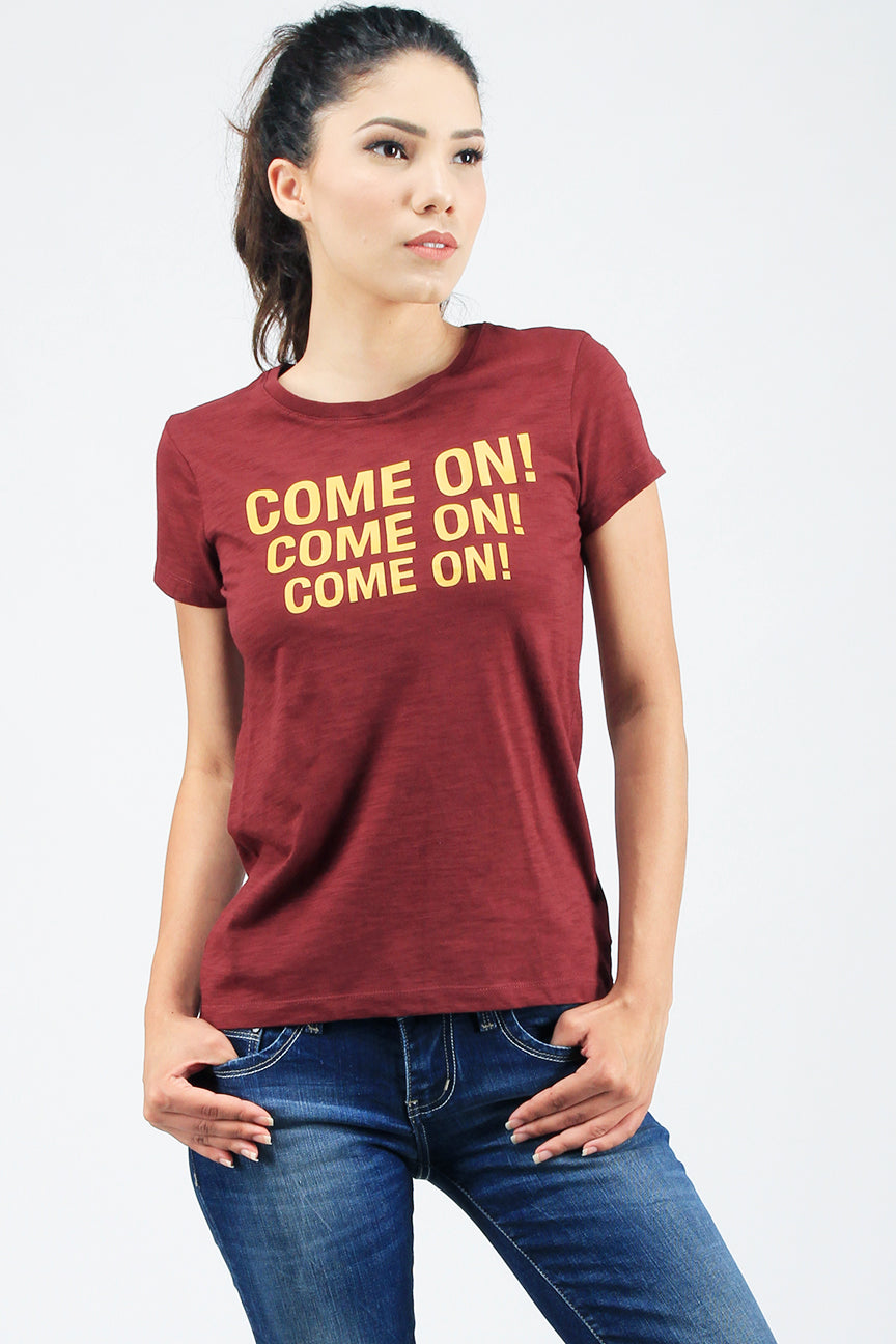 T-Shirt Lengan Pendek Trion Maroon