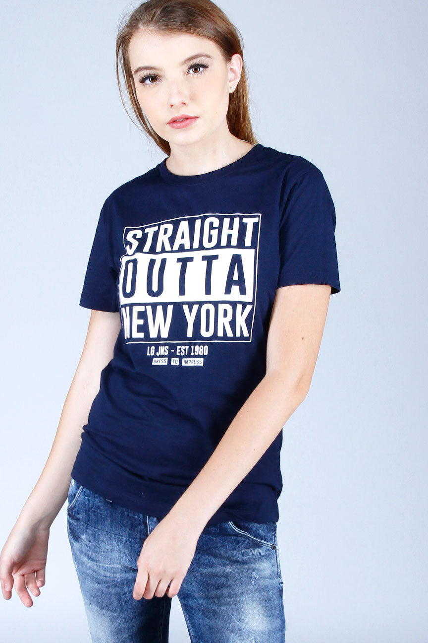 T-Shirt Lengan Pendek Out Navy