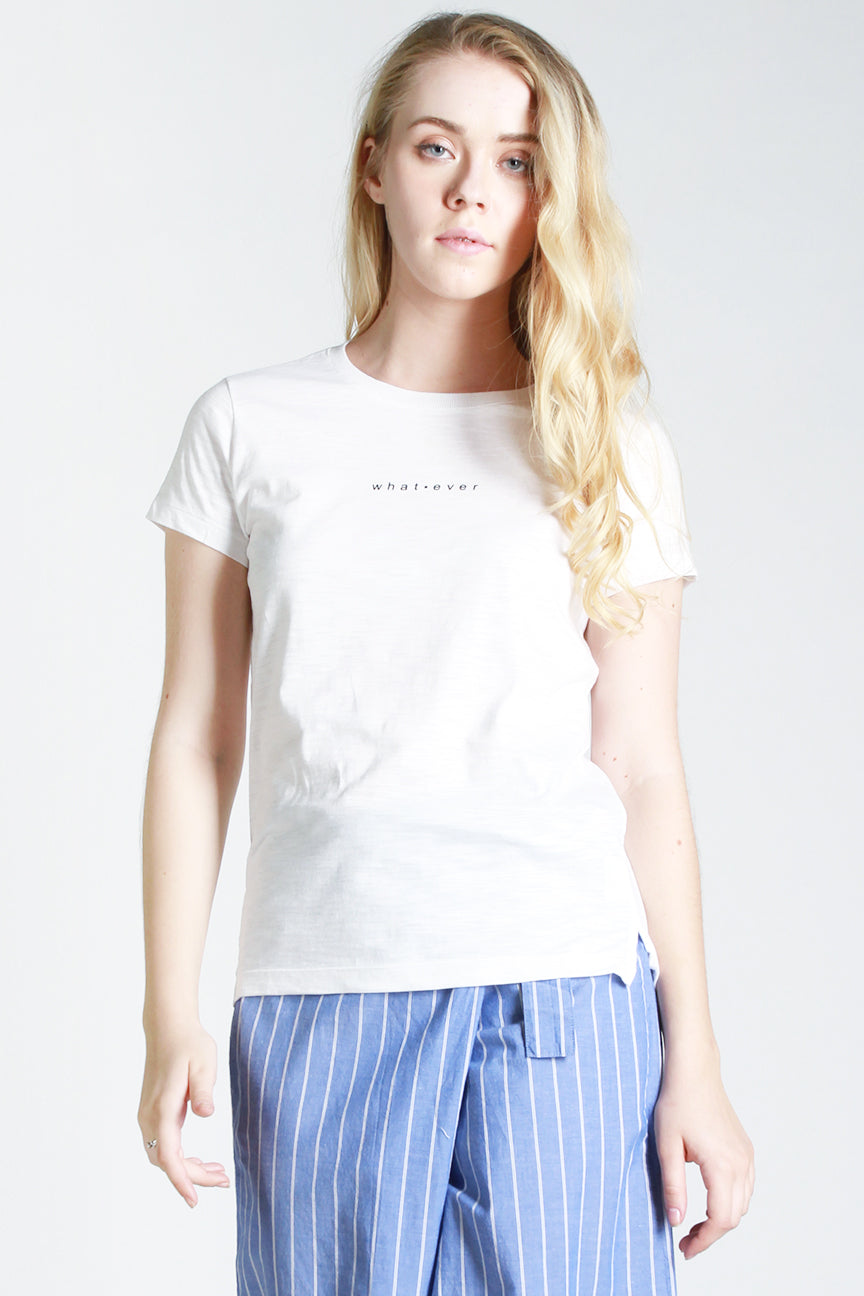 T-Shirt Lengan Pendek Foug Offwhite