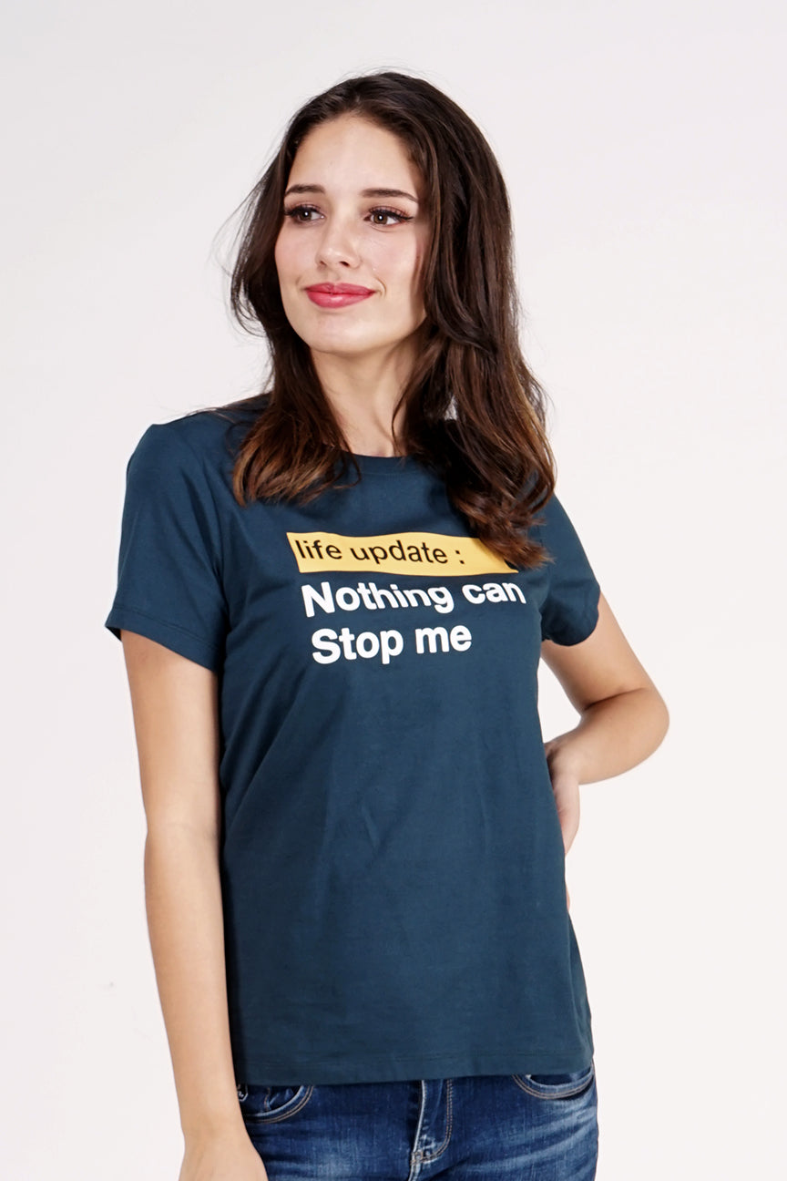 T-Shirt Lengan Pendek Faye Dark Green