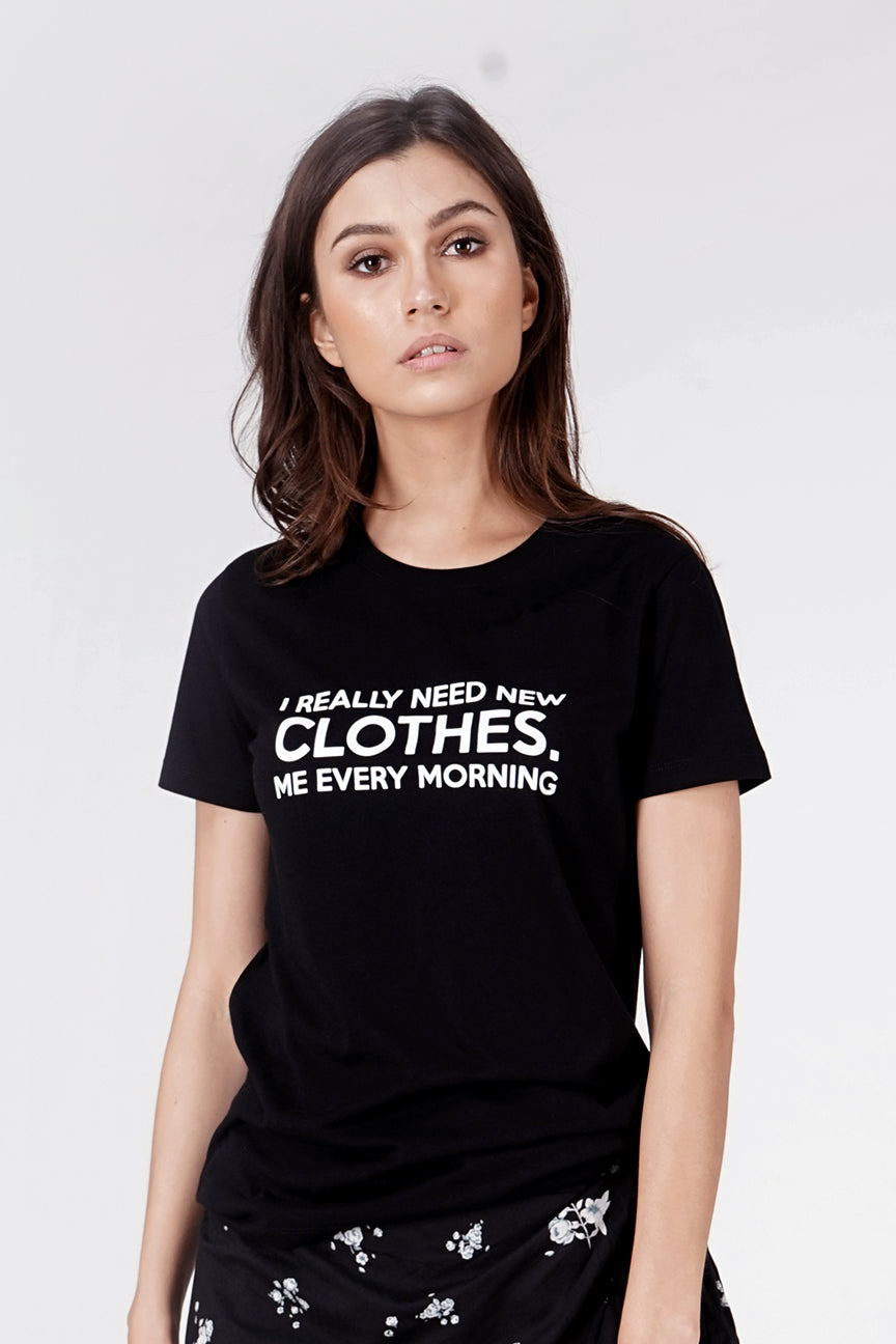 T-Shirt Lengan Pendek Ally Black