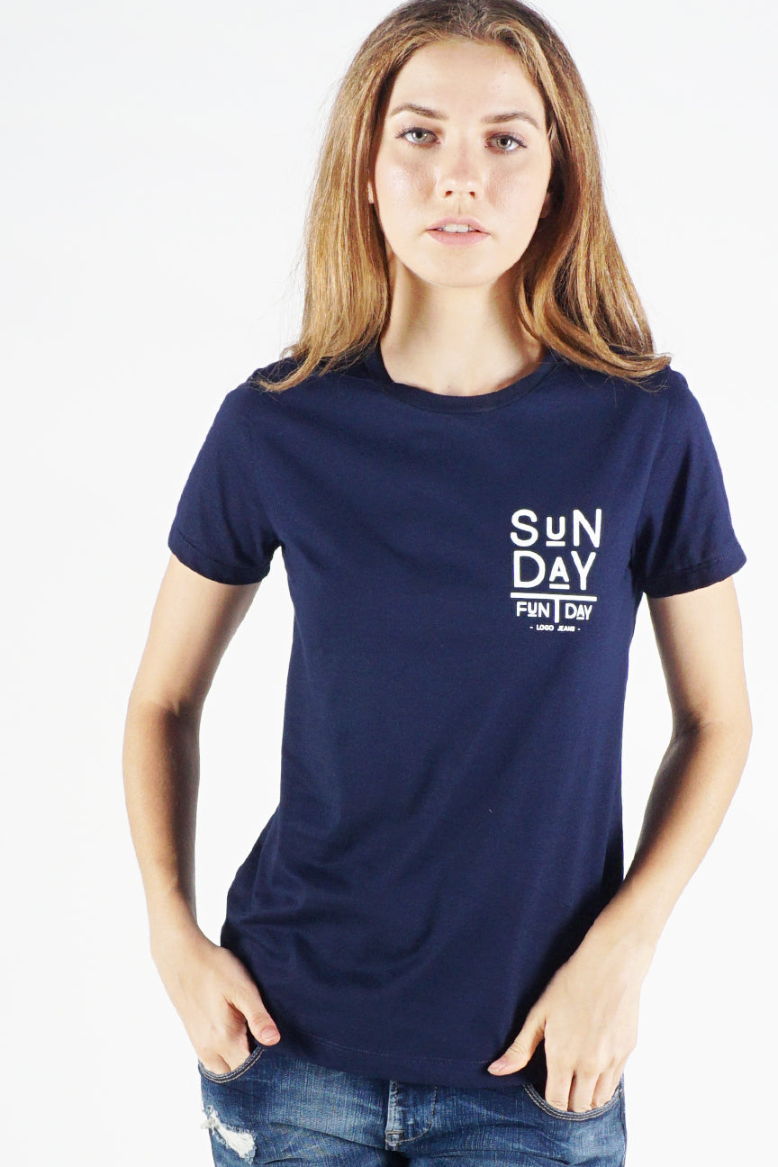 T-Shirt Lengan Pendek Funday Navy