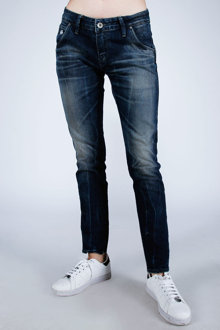 Jeans Skinny B4 Series Middle Waist Dark Blue
