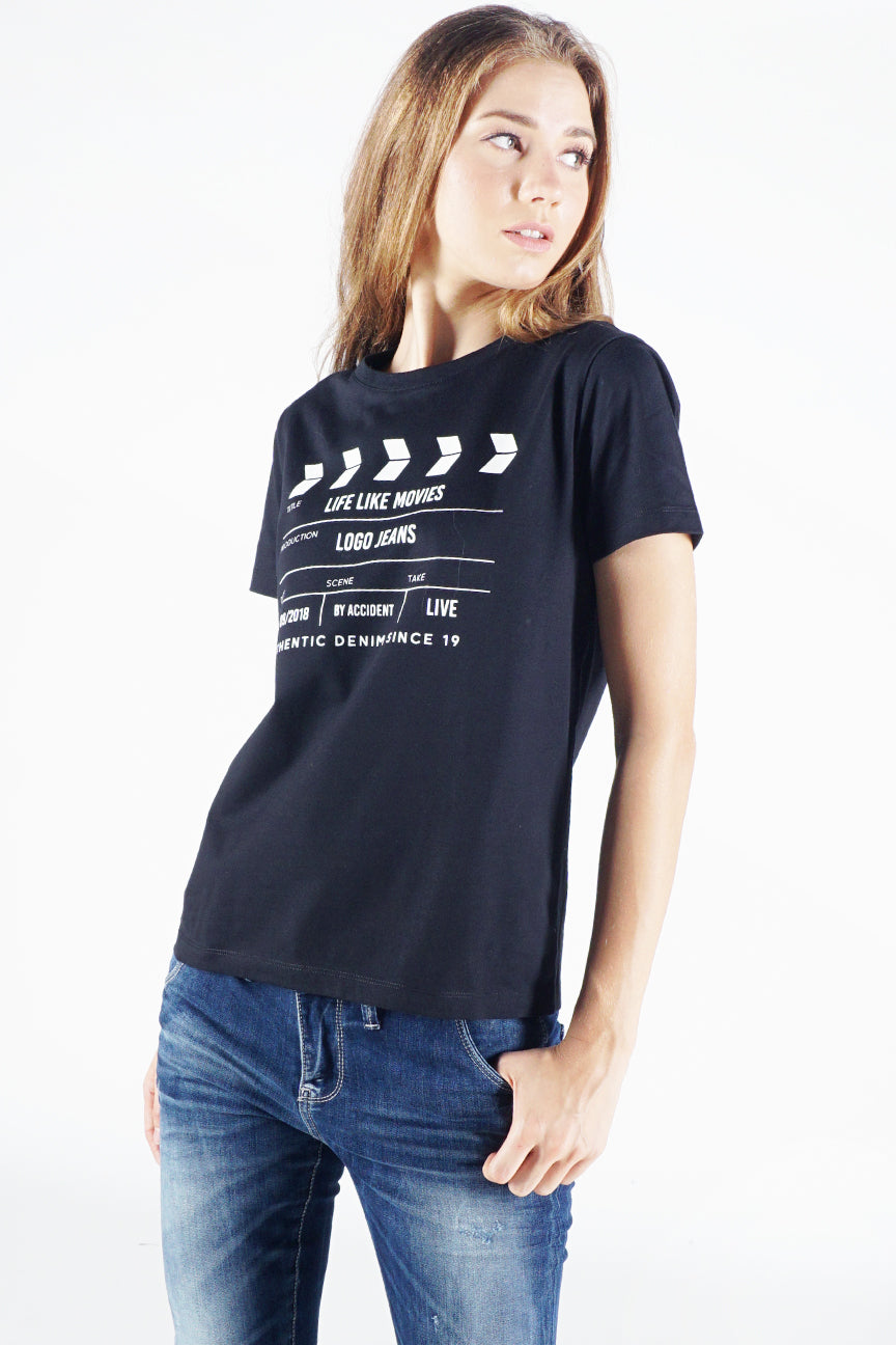 T-Shirt Lengan Pendek Movie Black