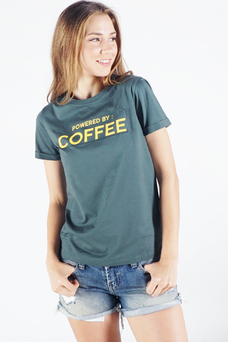 T-Shirt Lengan Pendek Coffee Green