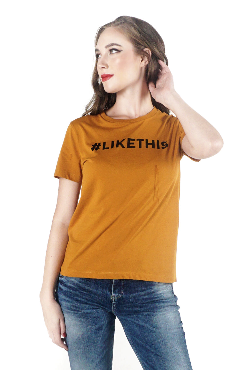 T-Shirt Lengan Pendek Wonder Dark Mustard