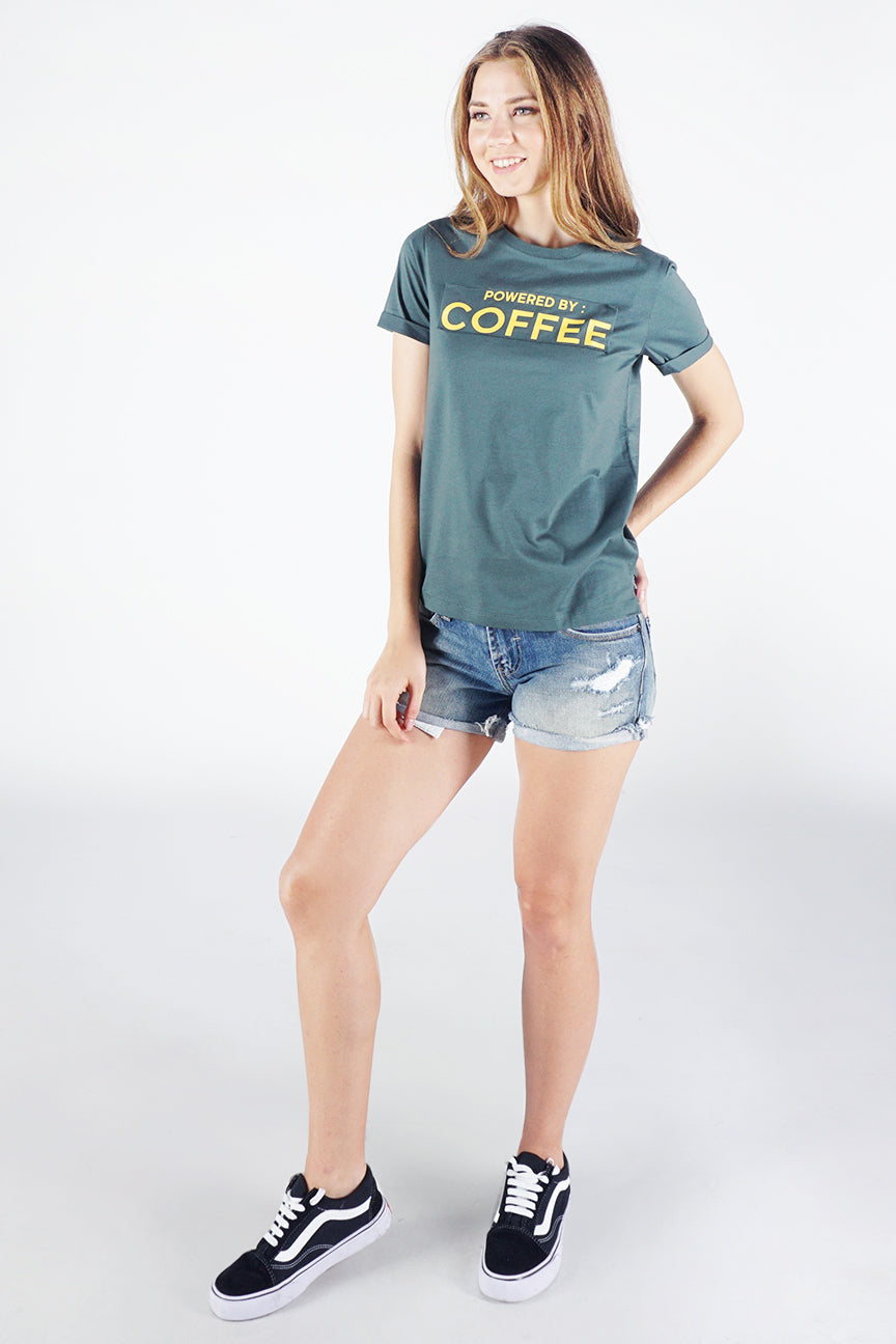 T-Shirt Lengan Pendek Coffee Green