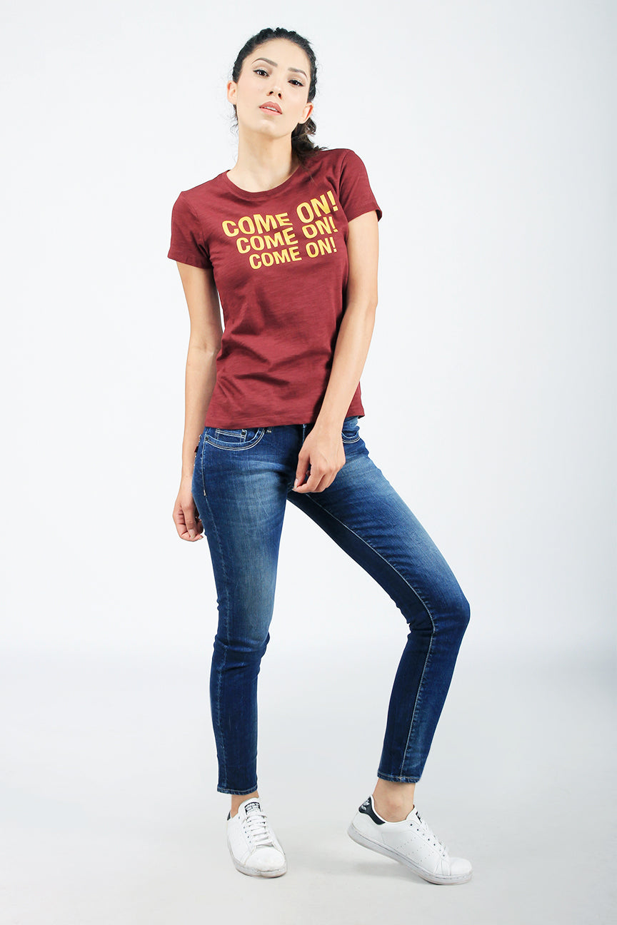 T-Shirt Lengan Pendek Trion Maroon